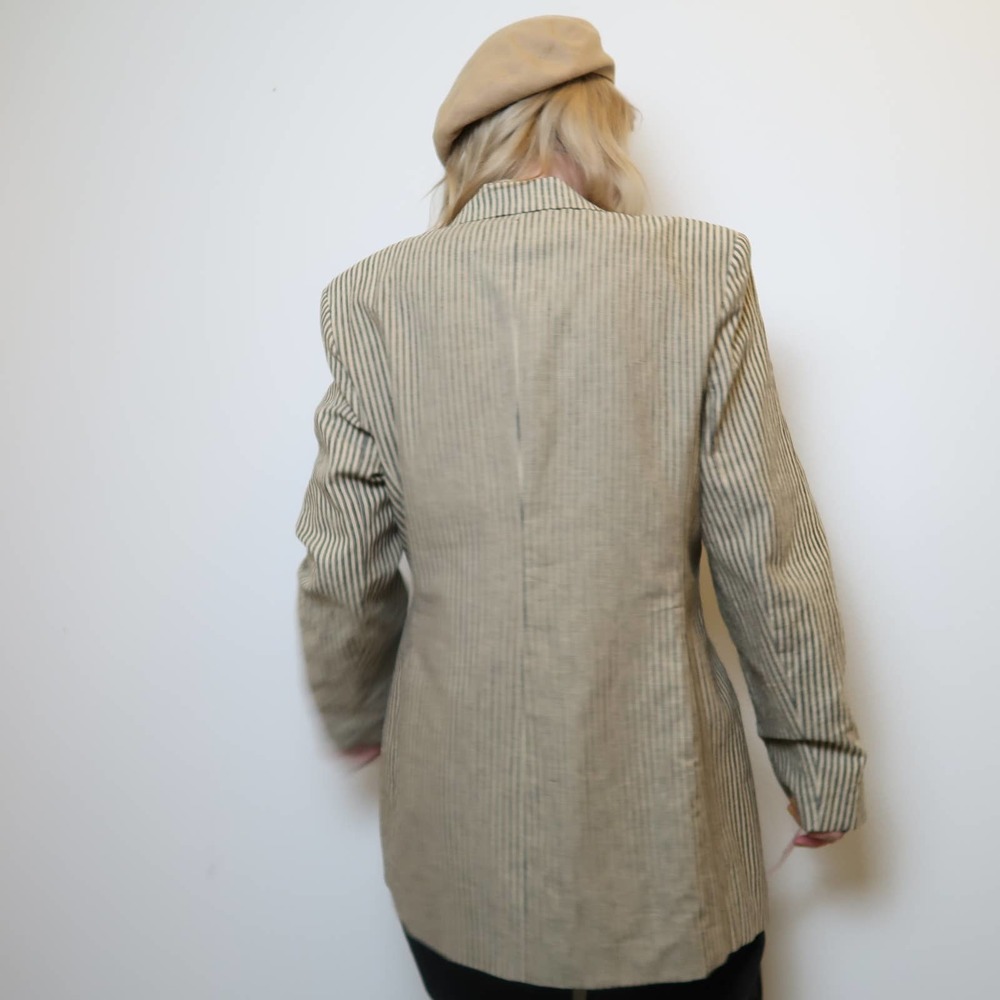 Vintage 90's NWT Harris/Wallace striped blazer - Picture 6 of 10